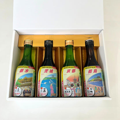 お中元に4本セット｜地球の歩き方オリジナル日本酒　全13都府県からお任せ4本　のし付き